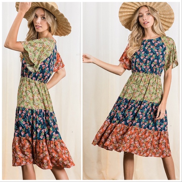 Frolic in the Meadow Midi Dress - Picture 11 of 16